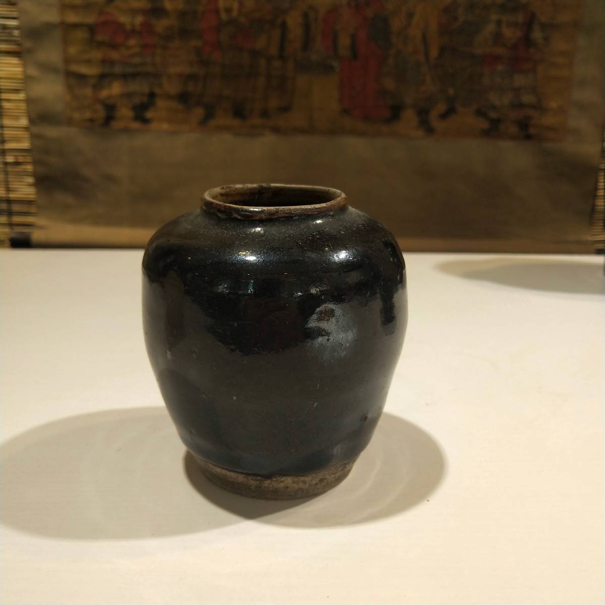 清·黑釉罐